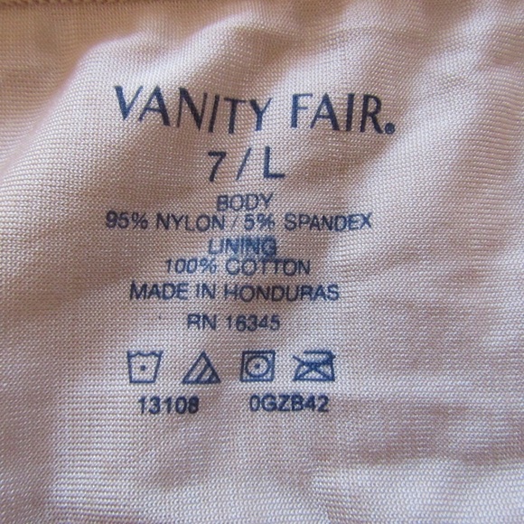 Vanity Fair Illumination Hi Cut Panties Underwear Size 7 Large Nude Stretch Soft - Picture 6 of 6